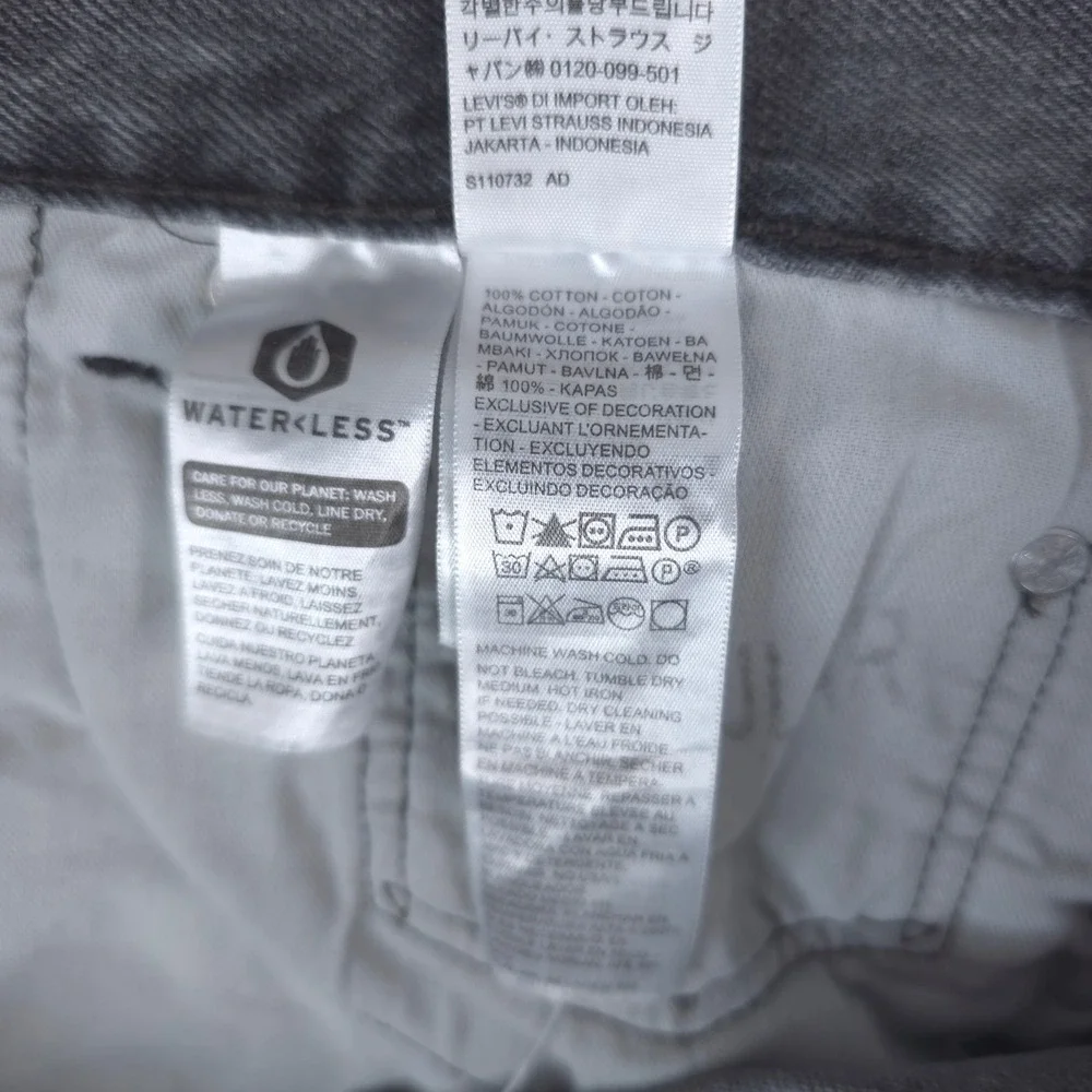 Levis 550 '92 Relaxed‎ Fit Jeans Men 42x30 Gray Denim Cotton Casual Minimalist